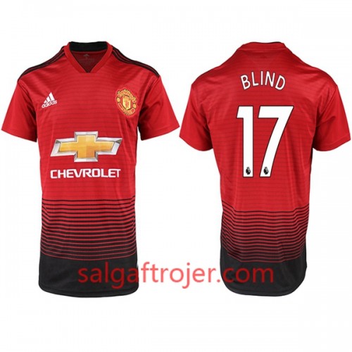 Manchester United Fodboldtrøjer BLIND 17 Hjemmebanesæt 2018/19 Kort ærmer Manchester United Fodboldtrøjer BLIND 17 Hjemmebanesæt 2018/19 Kort ærmer